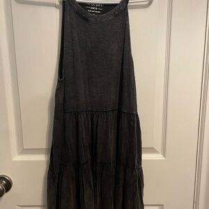 Torrid Super Soft High Neck Marled Grey Gathered  Tunic